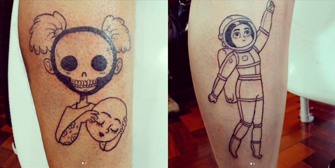 Tatuagens feitas por Samanta Flôor