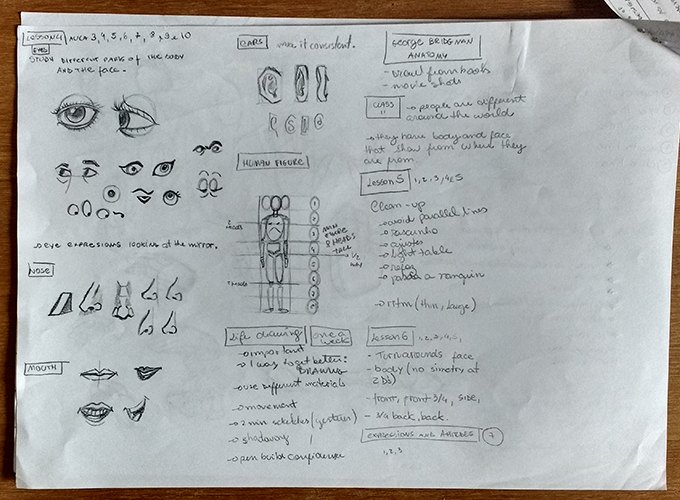 Primeiras anotações do curso de Stephen Silve do Schoolism