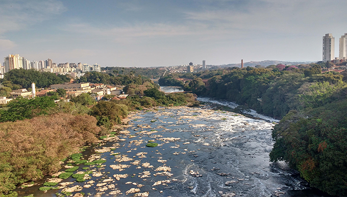 Rio Piracicaba visto do elevador panorâmico