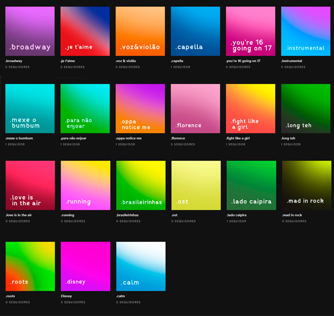 lista de playlists